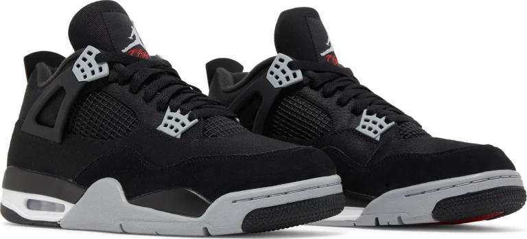 Air Jordan 4 Retro - Black Canvas