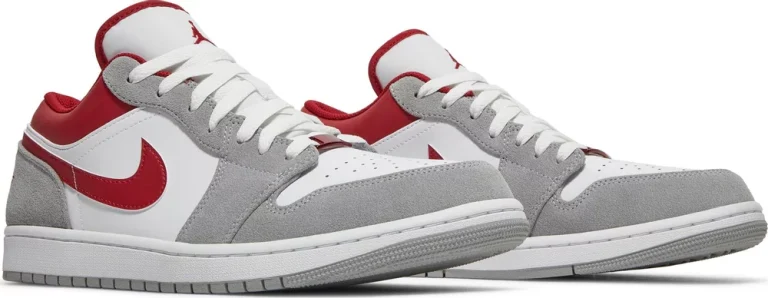 Air Jordan 1 Low SE - Light Smoke Grey Gym Red