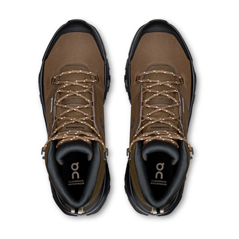 On Cloudrock Mid Waterproof - Earth Black